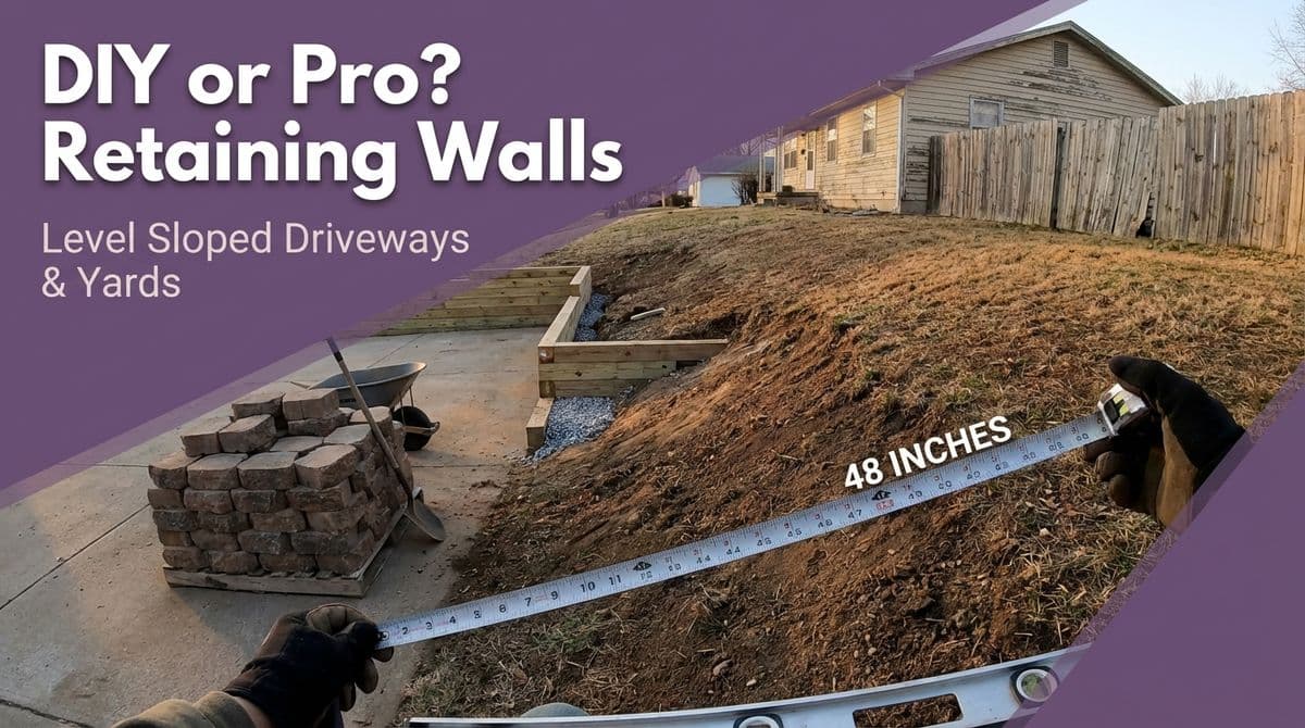 Blog post DIY or Pro? Retaining Walls for Sloped Driveways & Yards image